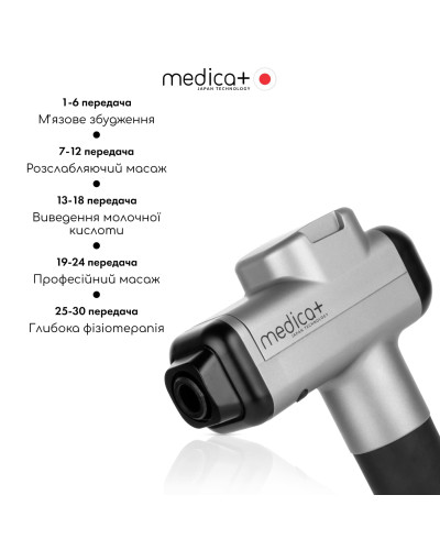 Перкусійний ручний масажер для тіла і м'язів Medica+ MassHand Pro 6.0 Перкусійний ручний масажер для тіла і м'язів Medica+ MassHand Pro 6.0