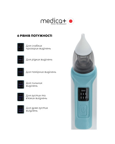 Назальний аспіратор Medica+ NOSE CLEANER 6.0 Blue Назальний аспіратор Medica+ NOSE CLEANER 6.0 Blue