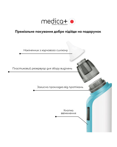 Назальний аспіратор Medica+ NOSE CLEANER 6.0 Blue Назальний аспіратор Medica+ NOSE CLEANER 6.0 Blue