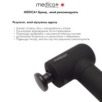 Перкуссионный ручной массажер для тела и мышц Medica+ MassHand Pro 4.0 (Япония) Black