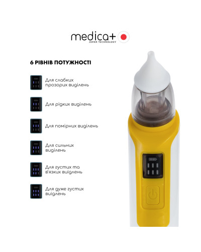 Назальний аспіратор Medica+ NOSE CLEANER 6.0 Yellow Назальний аспіратор Medica+ NOSE CLEANER 6.0 Yellow