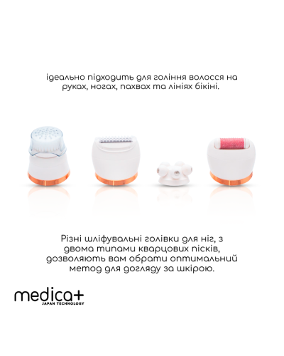 Электрическая роликовая пилка-пемза 4в1 Medica+ BodyControl 4v1 + Насадки (2 шт) Электрическая роликовая пилка-пемза 4в1 Medica+ BodyControl 4v1 + Насадки (2 шт)