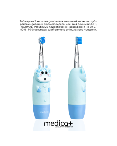 Детская зубная щетка Medica+ KidsBrush 2.0 Blue + Насадки (6 шт) Детская зубная щетка Medica+ KidsBrush 2.0 Blue + Насадки (6 шт)