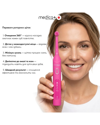 Електрична зубна щітка MEDICA+ ProBrush XO Soft Touch Fuchsia (Japan)