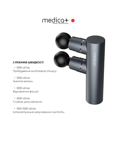 Перкусійний масажер MEDICA+ MassHand Pro 2Х (Japan)