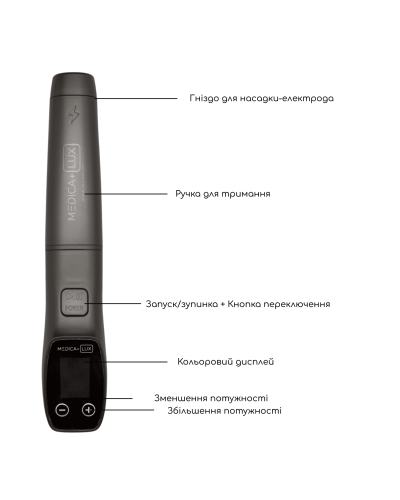 Апарат Дарсонваль MEDICA+ Lux Darsoline 8.0 grey