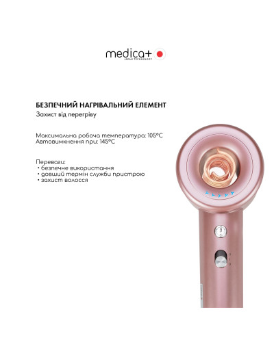 Фен для волосся MEDICA+ AIR-ZEN 2.0 rose gold