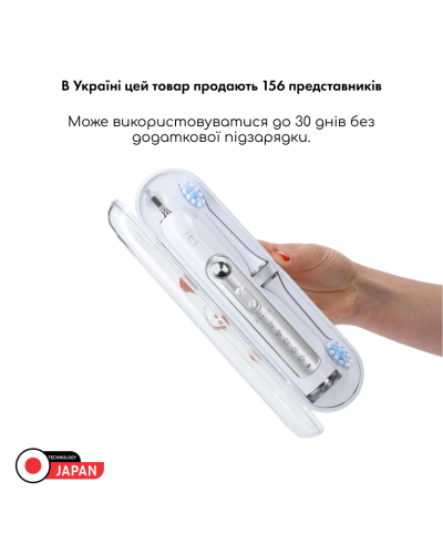 УЛЬТРАЗВУКОВАЯ ЗУБНАЯ ЩЕТКА MEDICA+ PROBRUSH 9.0 (ULTASONIC) WHITE+ НАСАДКИ WHITE (6 ШТУК) (ЯПОНИЯ)