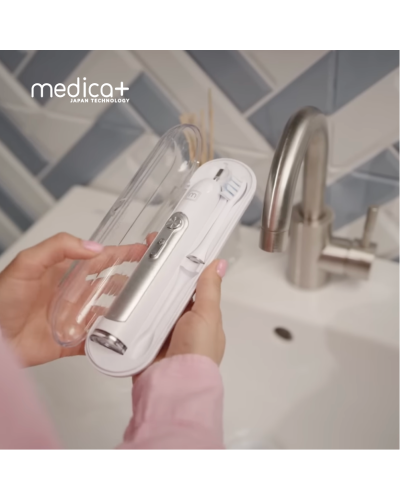 НАБОР: УЛЬТРАЗВУКОВАЯ ЗУБНАЯ ЩЕТКА MEDICA+ PROBRUSH 9.0 (ULTASONIC) BLACK+WHITE (ЯПОНИЯ)